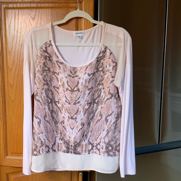 Calvin Klein REPTILE PRINT TOP - Picture 1 of 6
